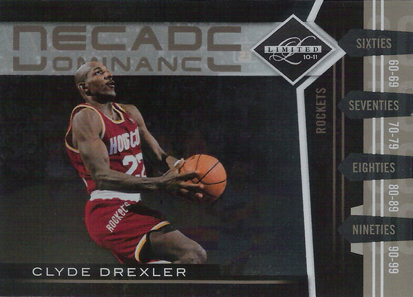 2010-11 Limited Decade Dominance #16 Clyde Drexler /149 Rockets!