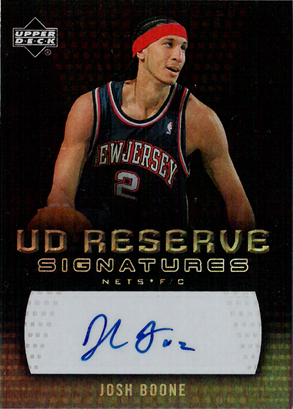 2006-07 UD Reserve Signatures #JB Josh Boone AU Nets!