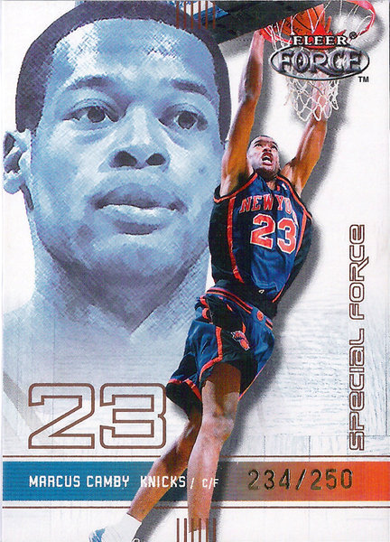 2001-02 Fleer Force Special Forces #73 Marcus Camby /250 Knicks!