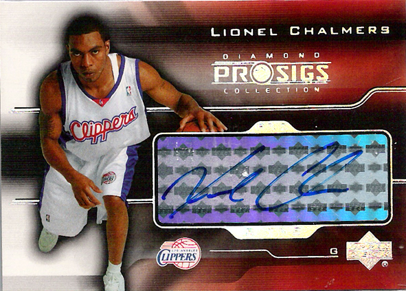 2004-05 Upper Deck Pro Sigs Pro Signs Rookies #LC Lionel Chalmers AU Clippers!