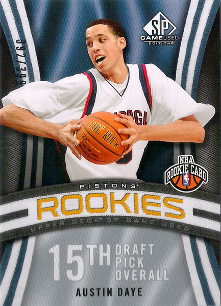 2009-10 SP Game Used #124 Austin Daye RC /399 Pistons!