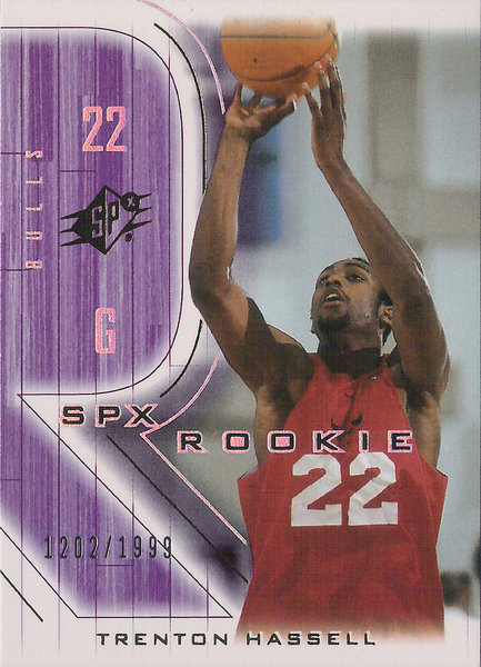 2001-02 SPx #128 Trenton Hassell RC /1999 Bulls!