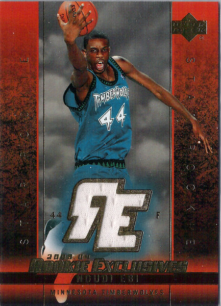 2003-04 Upper Deck Rookie Exclusives Jerseys #J21 Ndudi Ebi Timberwolves!