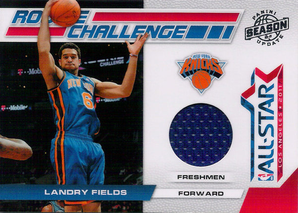 2010-11 Panini Season Update Rookie Challenge Materials #6 Landry Fields /799 Knicks!