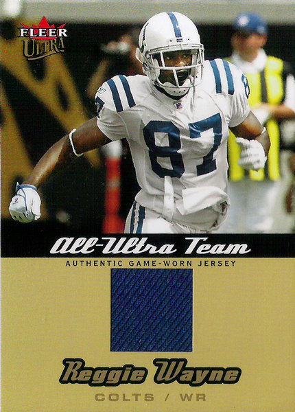 2005 Ultra All-Ultra Team Jerseys Gold #RW1 Reggie Wayne Colts!