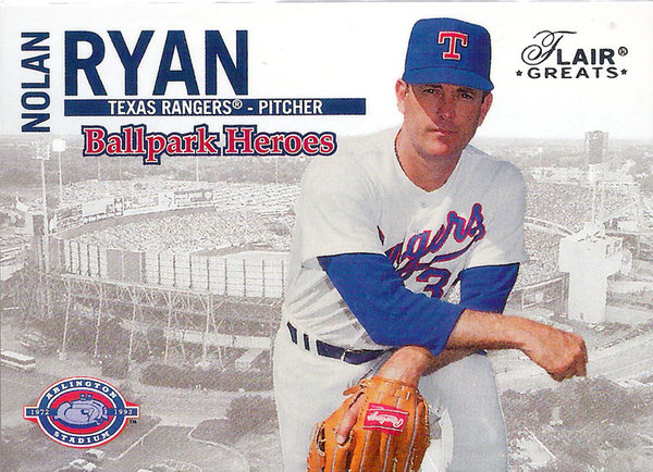 2003 Flair Greats Ballpark Heroes #1 Nolan Ryan Rangers!