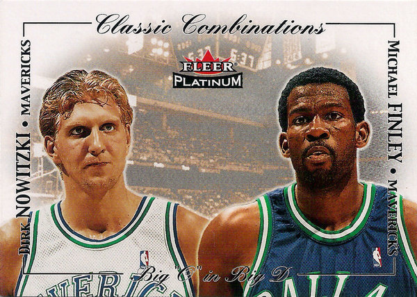 2001-02 Fleer Platinum Classic Combinations #11 Dirk Nowitzki/Michael Finley /2000 Mavericks!
