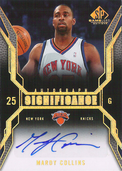2007-08 SP Game Used SIGnificance #SIMC Mardy Collins AU Knicks!