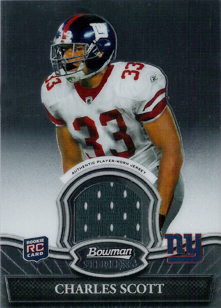 2010 Bowman Sterling Charles Scott Jersey RC Giants!