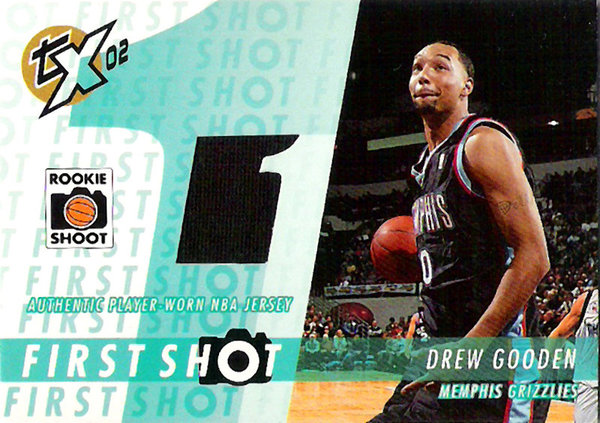 2002-03 Topps Xpectations First Shot Relics Drew Gooden Grizzlies!