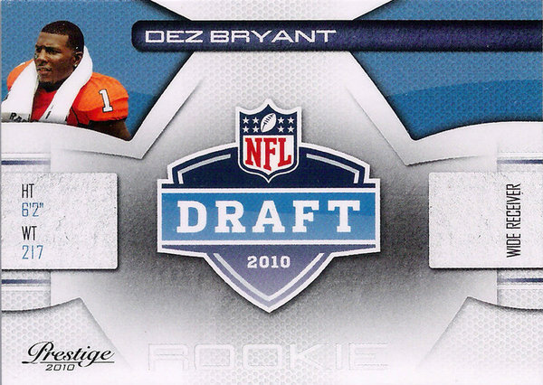 2010 Prestige NFL Draft #11 Dez Bryant Rookie Cowboys!