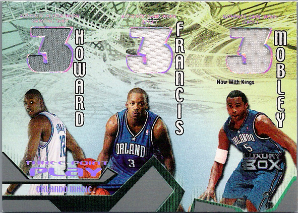 2004-05 Topps Luxury Box Three-Point Play Relics Dwight Howard/Steve Francis/Cuttino Mobley /450