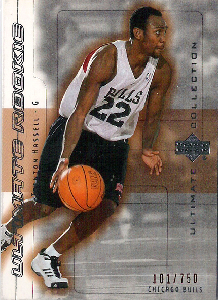 2001-02 Ultimate Collection #63 Trenton Hassell RC /750 Bulls!