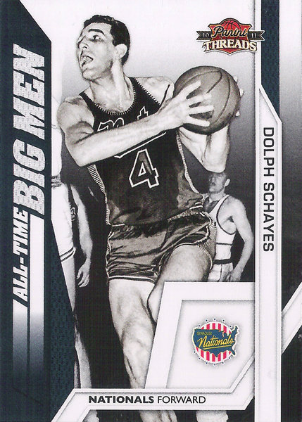 2010-11 Panini Threads All-Time Big Men #9 Dolph Schayes Nationals!