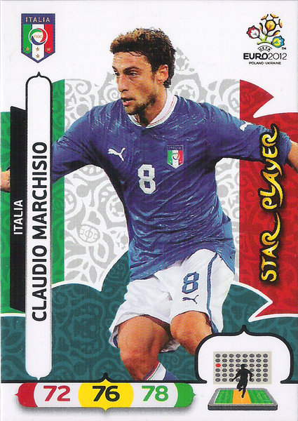 2012 Panini Adrenalyn XL EURO 2012 Star Player Claudio Marchisio Italia!