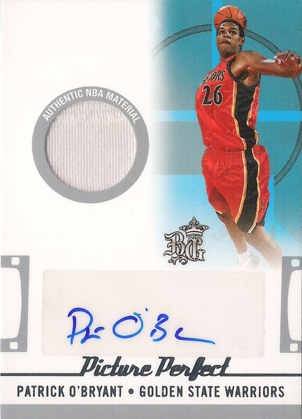 2006-07 Topps Big Game Picture Perfect Jersey Autograph Patrick O'Bryant /199 Warriors!