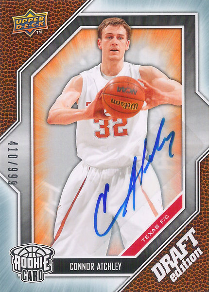 2009-10 Upper Deck Draft Edition Autographs #61 Connor Atchley /999 Texas