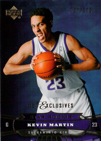 2004-05 Upper Deck Exclusives #216 Kevin Martin RC /100 Kings!