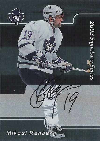 2001-02 BAP Signature Series Autographs #136 Mikael Renberg AU Maple Leafs!