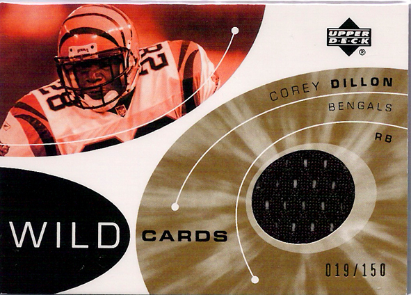 2002 Upper Deck Wildcard Jerseys Gold Corey Dillon /150 Bengals!