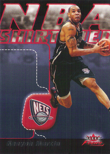 2003-04 Fleer Focus NBA Shirtified #7 Kenyon Martin /750 Nets!