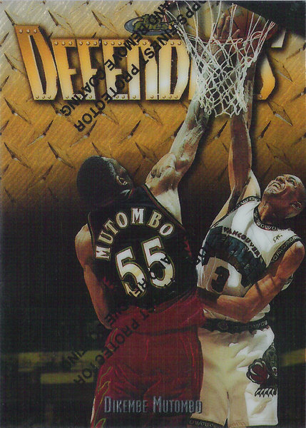 1997-98 Finest #307 Dikembe Mutombo Rare/Gold Hawks!