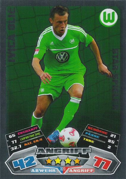 2012-13 Topps Match Attax Bundesliga Star-Spieler Ivica Olic VfL Wolfsburg