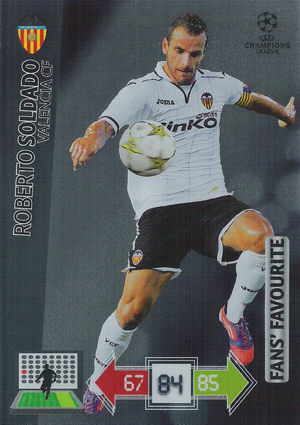 2011-12 Panini Adrenalyn Champions League Fans' Favourite Roberto Soldado Valencia