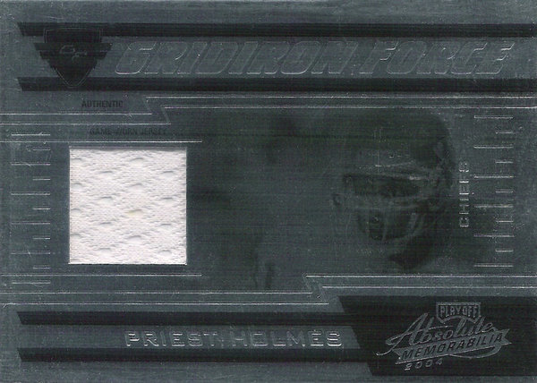 2004 Absolute Memorabilia Gridiron Force Jersey Priest Holmes /50 Chiefs!