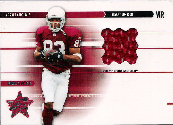2003 Leaf Rookies and Stars Bryant Johnson Jersey RC /550 Cardinals!