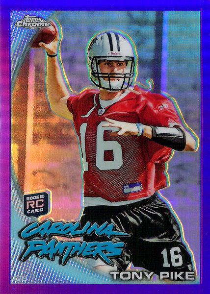 2010 Topps Chrome Purple Refractors #C175 Tony Pike RC /555 Panthers!