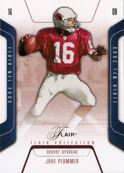 2003 Flair Collection #17 Jake Plummer /125 Broncos!