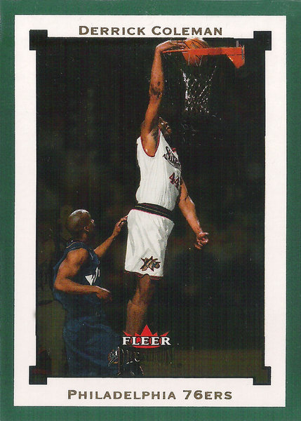 2002-03 Fleer Premium Emerald #89 Derrick Coleman /300 76ers!