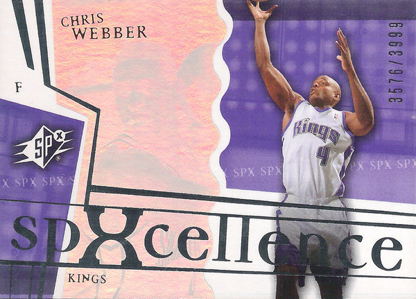 2003-04 SPx #106 Chris Webber SPxcellence /3999 Kings!