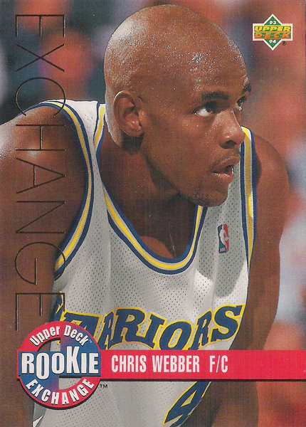 1993-94 Upper Deck Rookie Exchange Gold #RE1 Chris Webber Warriors!