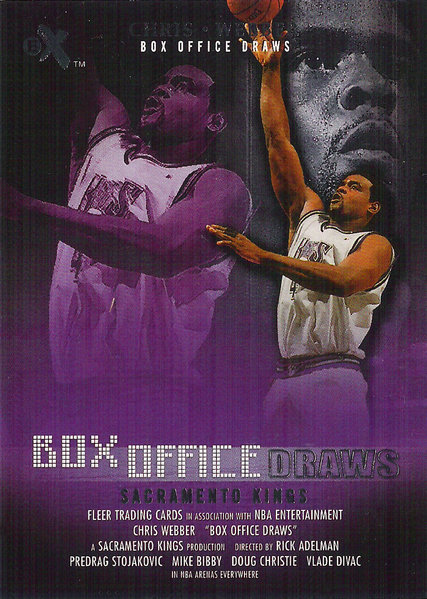 2001-02 E-X Box Office Draws #12 Chris Webber Kings!