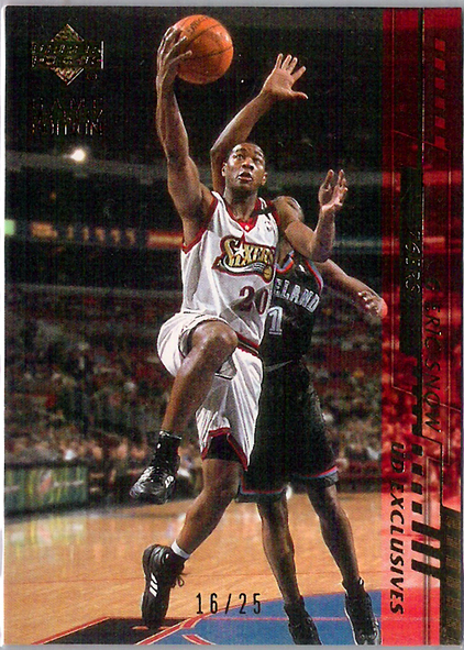 2000-01 Upper Deck Exclusives Gold #342 Eric Snow /25 76ers!