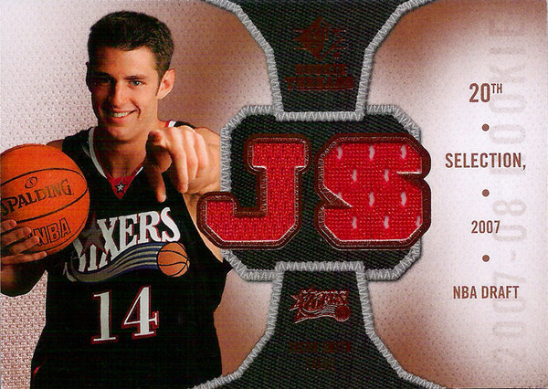 2007-08 SP Rookie Threads Dual Jersey #RTJS Jason Smith 76ers!