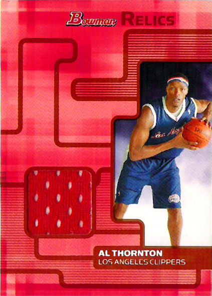 2008-09 Bowman Relics Blue Jersey Al Thornton /50 Clippers!