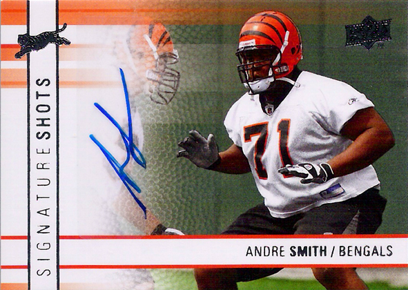 2009 Upper Deck Signature Shots Andre Smith AU Bengals!