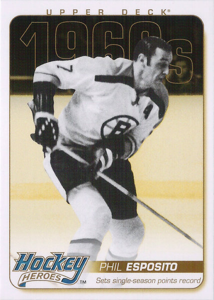 2011-12 Upper Deck Hockey Heroes #HH16 Phil Esposito Bruins!