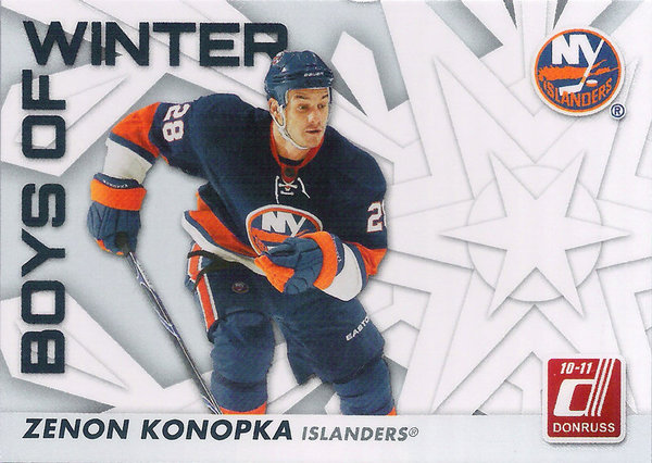 2010-11 Donruss Boys of Winter #9 Zenon Konopka Islanders!