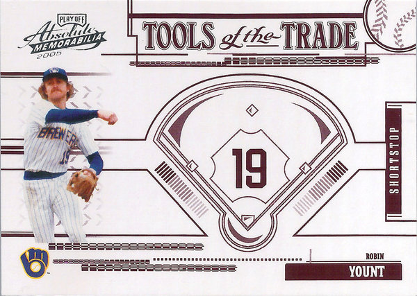 2005 Absolute Memorabilia Tools of the Trade Red #173 Robin Yount /250 Brewers!
