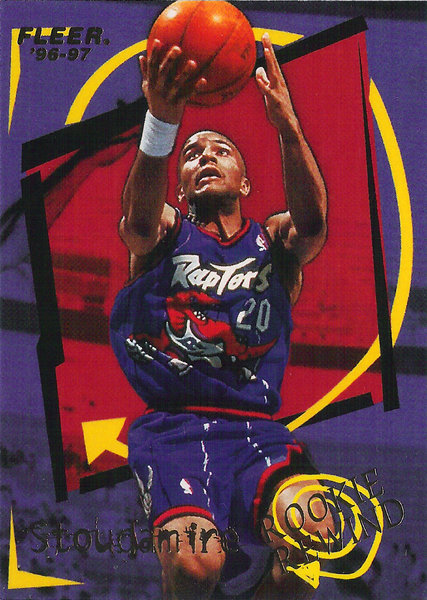 1996-97 Fleer Rookie Rewind #10 Damon Stoudamire Raptors!