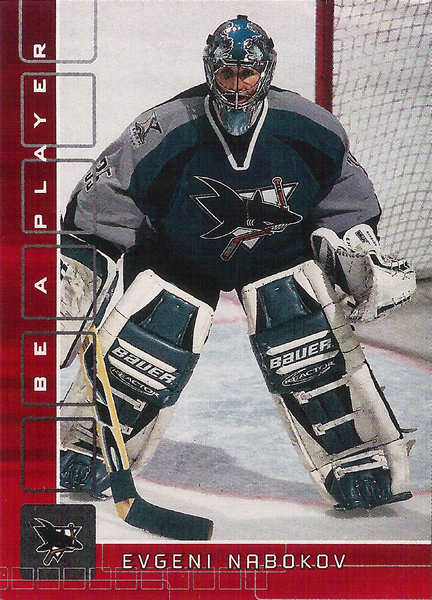 2001-02 BAP Memorabilia Ruby #4 Evgeni Nabokov /200 Goalie Sharks!