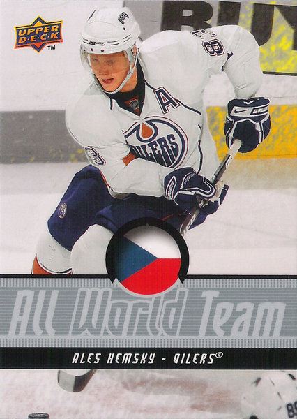 2008-09 Upper Deck All-World Team #AWT14 Ales Hemsky SP Oilers/Czech Republic!