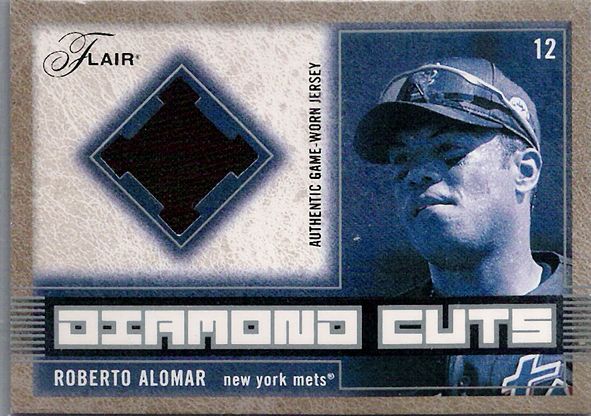 2003 Flair Diamond Cuts Jersey #RA Roberto Alomar Mets!