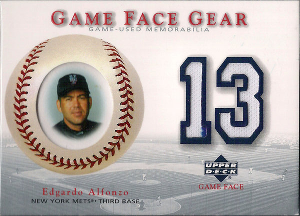 2003 Upper Deck Game Face Gear Jersey Edgardo Alfonzo Mets!