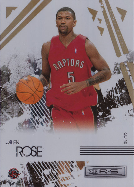2009-10 Rookies and Stars Gold Holofoil #105 Jalen Rose /250 Raptors!