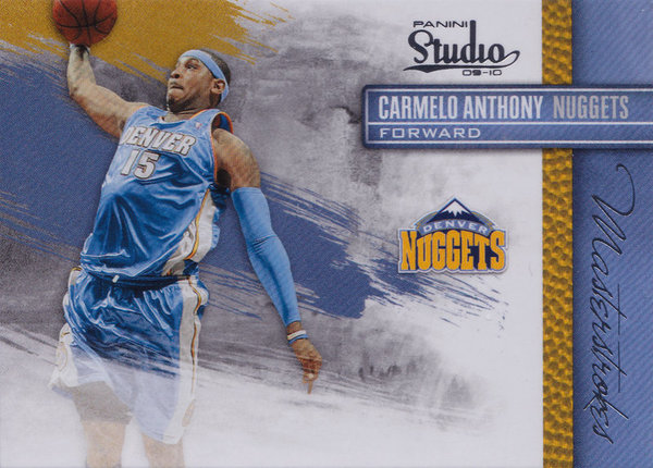 2009-10 Studio Masterstrokes #4 Carmelo Anthony Nuggets!